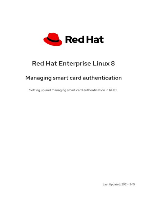 rhel 8 enabling smart card login|Managing smart card authentication .